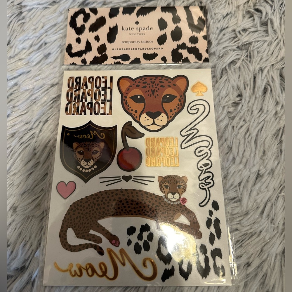 Kate Spade Leopard Print Temporary Tattoos